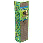 Cardboard is economical and irresistable for cats. Fulfill a cats instinctive need to scratch. Add some catnip to the corrugate and cats go wild. A maze adds texture on the sides of this cat scratching toy.
