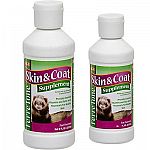 Ferretone Skin and Coat Liquid for Ferrets is essential for maintaining a shiny and healthy ferret coat. Provides your ferret with additional fatty acids and vitamins that help to develop healthy ferret skin and coat. Available in an 8 oz. or 16 oz.