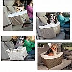 Provides a comfy ride for your favorite four-legged passenger. Design supports the seat from below, providing an unobstructed view and more comfortable ride for pets. Installs securely in one minute and even works in the backseat - requires headrests. Rec