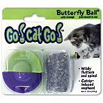 Your cat will find the butterfly balls wonderfully erratic wobbling, spinning and fluttering irresistable. Simply fill the ball with catnip and watch your cat have fun for hours. Catnip net weight .15 oz
