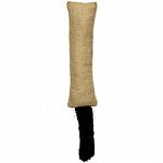 Offers playtime fun for cats who love to hunt. Perfect size and shape for cats to pounce, and the crinkling tail is perfect for chasing. Natural burlap has an aromatic appeal and is perfect for scratching.  Size: 3