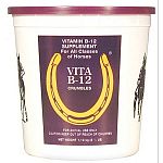 Vita B-12 Crumbles for Horses is a high quality feed supplement that enhances your horse's health. Great for all classes of horses. High in the vitamin B-12, it contains 50,000 mcg. per pound. For use on animals only. Available in 2.5 or 20 lbs.
