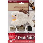 Cute catnip fish your cat will love. Refillable pouch keeps catnip fun and fresh. Includes pure bliss organic catnip. Dimensions: 4