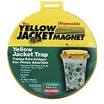 Victor Trap attracts yellow jackets. Easy to use, open bait, add water and hang. Includes #1 bait on the market. Decorative maple leaf print on bag helps trap blend in with surroundings