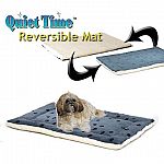 The Quiet Time Reversible Paw Print/Fleece Pet Beds are reversible with a very soft synthetic fur on one side and an ultra-plush sheep skin material on the other side. Easy to care for, just machine wash and dry. Perfect for a dog of any age!