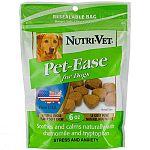 Calming Dog Treats.  Pet-Ease Soft Chews for Dogs are tasty, soft treats that are formulated to help ease your pet's stress and anxiety when traveling, grooming and during periods of separation. Chews help to reduce destructive behavior caused by stress