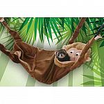 This monkey allows ferrets to nestle right in for a nap or play a game of peek-a-boo. Theres room enough for two or three ferrets to have a swingin good time. Clips easily to most cages. Washable fleece.