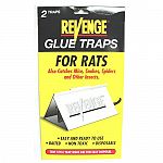 For rats, also catches mice, snakes, spiders, and other insects. Easy and ready to use. Baited. Non toxic. Disposable. Two pack.