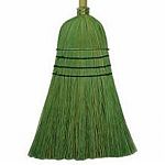 Workhorse broom is a natural corn and rattan blend broom with a 1 1/8in handle. An economical choice for the barn. 1-1/8 clear lacquered handle.
