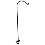 Attach this deck rail hook and instantly add charm to your deck. Hang beaufiful plants, flowers, and more with this hook. The curved shape looks elegant and classic. Black powder coat finish is rust resistant. Adjustable in length.