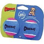 The Chuckit Mini Tennis Balls are available in a two pack and especiallly made for the Chuckit mini ball launcher. Ideal for a small sized dog. May be used with the ball launcher or on their own. High quality tennis balls. Available in pink and blue. Size