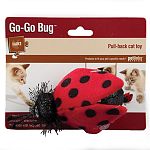 Hours of feline fun on four wheels. Made with recycled fiberfill. Ladybug measures 3