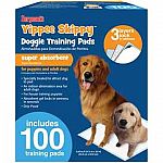 Great for a variety of uses, these doggie training pads by Sergeant's make cleaning up accidents in your home easy and quick. Very absorbent and contains a gel inside pad to hold wetness that will not drip. Pack of 100.