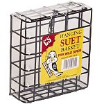 This sturdy small wire suet basket is plastic coated black for durability and includes a chain hanger designed to be easy on wild bird feet. Easy to fill and hang, this feeder makes a great feeder for anyone. Economical, place several in your yard.