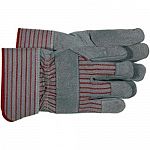 Split leather palm glove for hand protection . Leather.