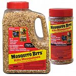 Mosquito Bits kill fast - within 24 hours - before mosquitoes are old enough to bite. Quick Kill large mosquito populations. Environmentally sound biological mosquito control.  Available in 8 oz. and 30 oz. containers.