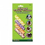 Keep your bunny busy with this assortment of mineral candy chews that contains four pieces in one pack. A great alternative for boredom chewing and trims and cleans teeth at the same time! A safe and practical chewing activity for your rabbit.