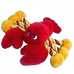 The Plush Lobster Dog Toy by GCI is available in two sizes, medium (8 inches) and large (19 inches). Great for medium or large sized dogs, this toy is made of soft plush and has rope legs. This fun lobster will keep your pooch happy for hours!