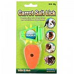 The Carrot Salt Lick with Holder provides your small animal pet with healthy alternative to chewing on other household items. Essential for keeping teeth trim and fighting boredom, this salt spool is shaped into a fun carrot shape and has flavor.