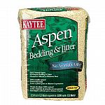 Kaytee Aspen Bedding and Litter for Small Animals is made of aspen wood shavings and processed to reduce dust. Made of a hardwood and may be used in all types of cages, aquariums and habitats. Biodegradable. Available in three sizes.