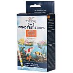 The new Pond Care 5-In-1 Dip Strips provide distinct variations between colors on the color charts for Easy-To-Read results. No separate test vial require- dip strip directly into the pond