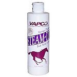 Vapco's Steam It Equine Massage Lotion is especially designed to refresh, rejuvenate and restore the elasticity in your horse's fatigued muscles, while soothing joints and reducing stiffness, increasing circulation to speed healing, and decreasing body pa