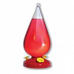 32 oz large capacity dewdrop hummingbird feeder. Features 4 feeding ports, ant moat and shatterproof bottle. The clear, shatter-proof acrylic reservoir makes it easy to monitor nectar levels and unscrews easily from the feeder base for quick cleaning.