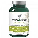 Calming Dog Treats. Keep your dog calm while traveling by using this calming supplement by Vets Best. Made with natural ingredients including ginger and valerian root to naturally calm your dog. Bottle contains 40 chewable tablets.