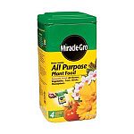 Miracle Gro All Purpose Plant Food is a water soluble formula that is perfect for all types of plantlife, including houseplants, outdoor plants, vegetables, trees and shrubs. America's favorite plant food helps your plants grow bigger and more lush with
