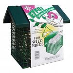 This attractive and durable suet feeder by C and S is perfect for holding 1 brick of suet or 4 suet cakes. Easy to fill and maintain, makes the chore of filling the feeder a breeze! Has a full steel roof, a bottom door with 2 closures and a chain hanger.