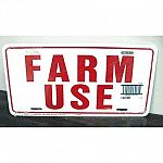 Hang sign in prominent location to inform intended audience of farm use equipment. Weather resistant. Hang sign in prominent location to inform intended audience of farm use. Pre punched holes for easy mounting.