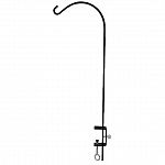 Enjoy your plants or bird feeders more on your deck with this easy to use adjustable deck mounted hanger. Made by Hookery and has a black powder coat finish that is ideal for outdoor use. Holds one hanging basket or bird feeder.