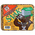 Squirrels love the Squirrel Snak Cake by C and S. This gourmet meal, which contains corn, peanuts, pecans, and gelatin, is the ideal meal for all squirrels and attracts them to your yard. Easy to use and fill in the E-Z feeders. Size is approx. 2.7 lbs.