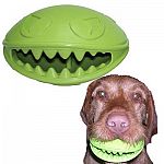 The Monster Mouth Treat Dispenser and Dog Toy combines two of your dog's favorite things in one fun toy, a treat dispenser and a fun, durable bouncing toy. This toy is designed to bounce unpredictably, making it hard and rewarding to catch.