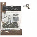Stainless steel wire clips for posts. 20 pack.  3/8 inch