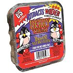 Give your wild birds a yummy berry treat with C and S berry suet treat. Great for attracting a wider variety of wild birds and for year round wild bird feeding. Treats will become soft and pliable at 100 degrees and will return to normal at room temperat