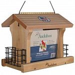 This large ranch suet feeder is constructed of natural cedar using zinc chromate screws and anodized aluminum hinge for durability. This attractive feeder is ideal for feeding various types of birds. The hinged roof allows for easy filling and cleaning.