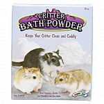 Super Pet's Critter Bath Powder is essential for giving your little pet a dust bath. Formulated for hamsters mice and gerbils who love dust baths. Made of all natural mountain pumice that is ground to a fine dust. Use with a dust bath container. Size is 1