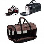 Zippered front and top loading door. Cool mesh ventilation. The Soft Sided Kennel Cab Carrier by Petmate is designed for carrying your small pet in comfort and style.