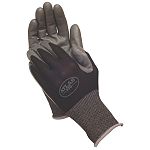 Wears like iron, outperforms leather! Tough nitrile coated palm resists punctures and abrasion.  Out-performs leather ounce for ounce and fits like a glove  a glove that fits really well.