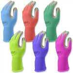 est selling garden glove. Abrasion and puncture resistant nitrile coating molds to the hand. 3 different sizes. The thin polyurethane palm coating offers tremendous dexterity and breathability, while the nitrile palm coating fits like a second skin.