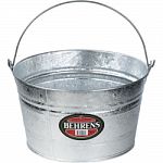 High grade steel tub for household and utility use Double-seamed bottom with reinforced top Easy carry, extra heavy bail handle