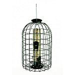 Offer your wild birds a feeding safe haven in your backyard with the Audubon Squirrel-Proof Tube Bird Feeder. The 1.5 inchgreen vinyl-coated square fencing creates perching for lots of small songbirds while preventing squirrels.