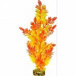 This gravel base plant will anchor nicely in any aquarium orterrarium. Soft plastic leaves & branches are sturdy enough to stand upon their own, but soft enough to sway in the water. Safe for fresh or salt water