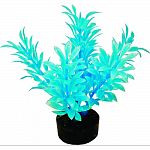 Designed in bright fluorescent colors, this gravel base plant anchors nicely Soft plastic leaves & branches that are sturdy enough to stand up on their own, but soft enough to sway in the water. Safe for fresh or salt water
