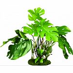 Designed with natural colors, this gravel base plant anchorsnicely Soft plastic leaves & branches that are sturdy enough to stand up on their own, but soft enough to sway in the water Great for terrariums. Safe for fresh or salt water.