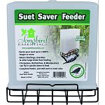 Holds 1 standard suet or seed cake Saves your suet up to 1000% longer or more Deters starlings, grackles and other large birds from feeding Chickadees, nuthatches, & woodpeckers can fly in upside down to feed Complete feeder, just add suet or seed cake