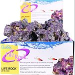 Real aragonitic base rock, no cement, no curing and comes in a display box Extensive macro and micorporosity infused with spored bacteria for outstanding biological performance Clean and safe for all fish and inverts Each piece is unique, color matched to