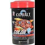 Color enhancing formula for all tropical fish Nutritionally balanced for consistent growth, palatability, with added ingredients to promote stunning color Enhanced with probiotics and cobalt blue flake s triple vitamin dose and immunostimulants Will not c
