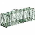 Ideal for live trapping of small squirrels, chipmunks, rats and more All steel rod gravity single drop door with bait protected cage mesh Constructed to provide for durability and no harm to animals